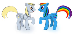 Size: 1000x475 | Tagged: safe, artist:xbi, derpibooru import, derpy hooves, rainbow dash, pegasus, pony, derpydash, female, lesbian, mare, shipping