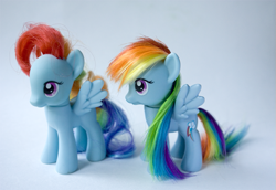 Size: 619x426 | Tagged: safe, rainbow dash, pegasus, pony, g4, comparison, custom, toy