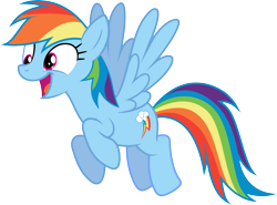 Size: 2592x1923 | Tagged: safe, artist:megarainbowdash2000, derpibooru import, rainbow dash, pegasus, pony, backwards cutie mark, derp, happy, simple background, solo, transparent background