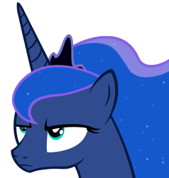 Size: 2540x2670 | Tagged: safe, artist:argeri, princess luna, alicorn, pony, annoyed, female, lidded eyes, luna is not amused, mare, simple background, solo, transparent background, unamused