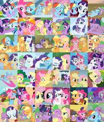 Size: 1025x1205 | Tagged: safe, derpibooru import, edit, screencap, applejack, fluttershy, pinkie pie, rainbow dash, rarity, spike, twilight sparkle, dragon, earth pony, pegasus, pony, unicorn, season 1, season 2, season 3, appledash, applepie, appleshy, applespike, female, flarity, flutterdash, flutterpie, flutterspike, lesbian, male, mane seven, mane six, omniship, out of context, pinkiedash, rainbowspike, raridash, rarijack, rarilight, raripie, shipping, sparity, straight, twidash, twijack, twinkie, twishy, twispike