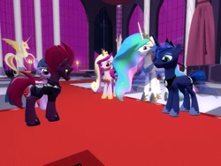 Size: 1024x768 | Tagged: safe, artist:sonic5421, princess cadance, princess celestia, princess luna, tempest shadow, twilight sparkle, twilight sparkle (alicorn), alicorn, pony, 3d, gmod