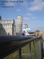 Size: 3000x4000 | Tagged: safe, artist:jordan835, rainbow dash, figure, irl, leaning tower of pisa, photo, ponies around the world, toy