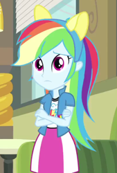 Size: 342x506 | Tagged: safe, edit, edited screencap, screencap, rainbow dash, equestria girls, equestria girls (movie), inverted mouth, solo