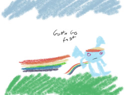 Size: 827x628 | Tagged: safe, rainbow dash, pegasus, pony, crossover, gotta go fast, meme, ms paint, sanic, sonic the hedgehog, sonic the hedgehog (series)