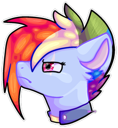 Size: 977x1059 | Tagged: safe, artist:wolfs42, derpibooru import, rainbow dash, pegasus, pony, the cutie re-mark, alternate timeline, apocalypse dash, crystal war timeline, scar, simple background, solo, transparent background