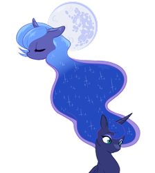 Size: 1024x1142 | Tagged: safe, artist:okamigirlnel, princess luna, alicorn, pony, duality, female, moon, princess, s1 luna, simple background, solo, transparent background