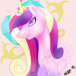 Size: 1000x1000 | Tagged: safe, artist:kensynvalkry, princess cadance, alicorn, pony, female, solo