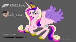 Size: 1440x810 | Tagged: safe, artist:forzaveteranenigma, princess cadance, alicorn, pony, digital art, forza motorsport 6, read description, solo