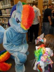 Size: 720x960 | Tagged: safe, artist:judhudson, rainbow dash, human, fursuit, irl, irl human, photo, plushie, target demographic