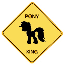 Size: 400x400 | Tagged: safe, artist:samaritan, edit, rainbow dash, pegasus, pony, gimp, sign, sillhouette