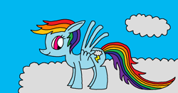 Size: 1202x631 | Tagged: safe, artist:killerbug2357, derpibooru import, rainbow dash, pegasus, pony, 1000 hours in ms paint, ms paint, solo