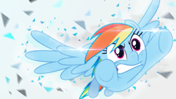 Size: 1920x1080 | Tagged: safe, artist:divideddemensions, rainbow dash, pegasus, pony, solo, vector, wallpaper