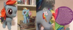 Size: 4500x1850 | Tagged: safe, derpibooru import, rainbow dash, cute, irl, photo, plushie, solo