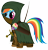 Size: 3208x3342 | Tagged: safe, artist:rainbowcrab, rainbow dash, pegasus, pony, archer dash, arrow, arrows, bow (weapon), bow and arrow, cloak, clothes, hood, ithilien, ithilien rangers, lord of the rings, quiver, rainbow dash always dresses in style, simple background, solo, sword, transparent background, vector, warrior, weapon