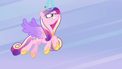 Size: 1610x908 | Tagged: safe, screencap, princess cadance, alicorn, pony, best gift ever, angry, colored wings, female, gradient wings, hoof shoes, magic, magic aura, mare, solo