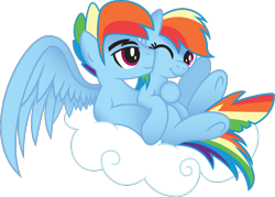 Size: 1003x719 | Tagged: safe, artist:drawponies, artist:jakage, rainbow blitz, rainbow dash, pegasus, pony, dashblitz, female, male, rule 63, self ponidox, selfcest, shipping, straight