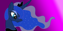 Size: 2000x1000 | Tagged: safe, artist:chelseawest, princess luna, alicorn, pony, bust, portrait, solo