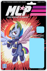 Size: 1920x2884 | Tagged: safe, artist:atariboy2600, derpibooru import, rainbow dash, pegasus, pony, alternate timeline, apocalypse dash, cover, crystal war timeline, g.i. joe, solo