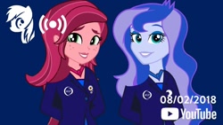 Size: 1280x720 | Tagged: artist needed, safe, artist:lasnoticiasmlp, gloriosa daisy, princess luna, vice principal luna, equestria girls, youtube