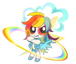 Size: 797x665 | Tagged: safe, artist:memoneo, rainbow dash, crossover, pixiv, solo, the powerpuff girls