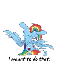 Size: 1200x1527 | Tagged: safe, artist:viwrastupr, derpibooru import, rainbow dash, pegasus, pony, :i, feather, rainbow crash, simple background, solo, transparent background, upside down