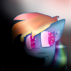 Size: 1024x1024 | Tagged: safe, artist:aparealybrozay, derpibooru import, rainbow dash, pegasus, pony, female, gradient background, mare, solo