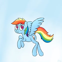 Size: 1000x1000 | Tagged: safe, artist:nyax, rainbow dash, pegasus, pony, cloud, cloudy, sky, solo