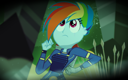 Size: 3500x2200 | Tagged: safe, artist:darthlena, derpibooru import, rainbow dash, equestria girls, the cutie re-mark, alternate timeline, apocalypse dash, crystal empire, crystal war timeline, jetpack, prosthetic limb, prosthetics