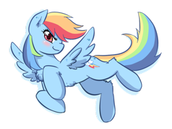 Size: 800x601 | Tagged: safe, artist:yukandasama, rainbow dash, pegasus, pony, belly fluff, blushing, chest fluff, cute, dashabetes, ear fluff, female, leg fluff, mare, simple background, solo, spread wings, transparent background, wings