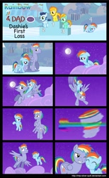 Size: 2000x3253 | Tagged: safe, artist:mlp-silver-quill, lightning dust, rainbow blaze, rainbow dash, soarin', spitfire, pegasus, pony, colt, comic, dizzy, filly, mare in the moon, medal, moon