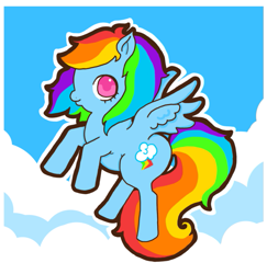 Size: 621x640 | Tagged: safe, artist:thegreatspid, rainbow dash, pegasus, pony, female, mare, simple background, solo