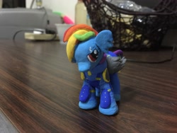 Size: 3264x2448 | Tagged: safe, artist:thewanderingtyto, derpibooru import, rainbow dash, alternate timeline, apocalypse dash, crystal war timeline, irl, photo, scar, sculpture