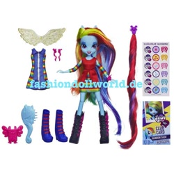 Size: 500x500 | Tagged: safe, rainbow dash, equestria girls, club card, doll, rainbow dash always dresses in style, toy