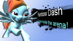 Size: 1280x720 | Tagged: safe, rainbow dash, pegasus, pony, character reveal, exploitable meme, faic, fake, iwtcird, meme, newcomer, parody, promo, rapeface, solo, super smash bros., super smash bros. 4