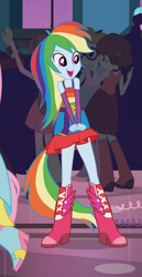 Size: 633x1225 | Tagged: safe, rainbow dash, equestria girls, equestria girls (movie), cropped, fall formal outfits, ponied up, solo focus