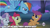 Size: 854x471 | Tagged: safe, derpibooru import, edit, edited screencap, screencap, pinkie pie, rainbow dash, scootaloo, sweetie belle, earth pony, pegasus, pony, sleepless in ponyville, hub logo, image macro