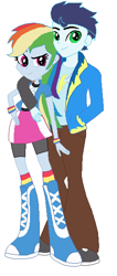 Size: 262x618 | Tagged: safe, artist:rasowiec, rainbow dash, soarin', equestria girls, eqg promo pose set, equestria girls-ified, female, male, pixel art, shipping, soarindash, straight