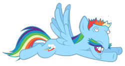 Size: 2696x1433 | Tagged: safe, artist:swabhard, rainbow dash, pegasus, pony, meme, nigel thornberry, simple background, smashing (meme), solo, transparent background, vector