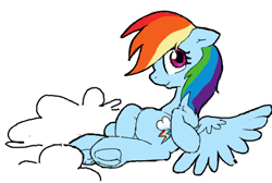 Size: 433x291 | Tagged: safe, artist:yoditax, derpibooru import, rainbow dash, pegasus, pony, cute, sketch, solo, underhoof