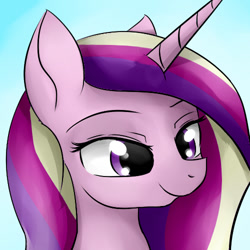 Size: 500x500 | Tagged: safe, artist:dashy21, princess cadance, alicorn, pony, bust, female, mare, portrait, smiling, solo