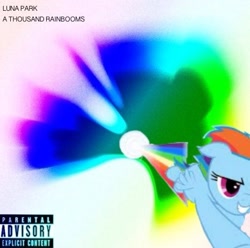 Size: 466x462 | Tagged: safe, artist:linkinparkbrony, rainbow dash, pegasus, pony, album cover, cover, linkin park, parody, solo, sonic rainboom