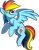 Size: 500x646 | Tagged: safe, artist:tea-tiger, rainbow dash, pegasus, pony, female, mare, simple background, solo, transparent background