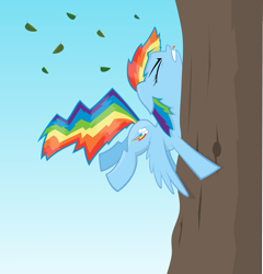 Size: 4000x4169 | Tagged: safe, artist:kalleflaxx, rainbow dash, pegasus, pony, crash, rainbow crash, solo