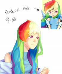 Size: 1920x2313 | Tagged: safe, artist:amdraw, derpibooru import, rainbow dash, human, humanized