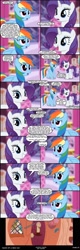 Size: 992x3118 | Tagged: safe, artist:skipsy, rainbow dash, rarity, pegasus, pony, unicorn, comic:dawn of a new day, carousel boutique, comic, female, golden oaks library, lesbian, pinkie promise, shipping, twidash