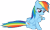 Size: 9531x5709 | Tagged: safe, artist:birthofthepheonix, rainbow dash, pegasus, pony, absurd resolution, bored, simple background, solo, transparent background, vector, watch