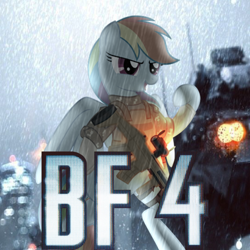 Size: 540x540 | Tagged: safe, rainbow dash, pegasus, pony, battlefield 4, blue coat, female, icon, mare, multicolored mane