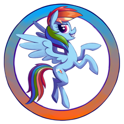 Size: 828x824 | Tagged: safe, artist:wizardwannabe, rainbow dash, pegasus, pony, female, mare, simple background, solo