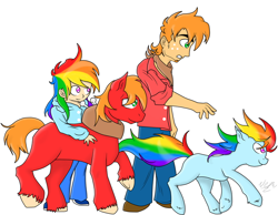 Size: 800x622 | Tagged: safe, artist:tomcolt15, derpibooru import, big macintosh, rainbow dash, human, female, human ponidox, humanized, male, rainbowmac, shipping, straight